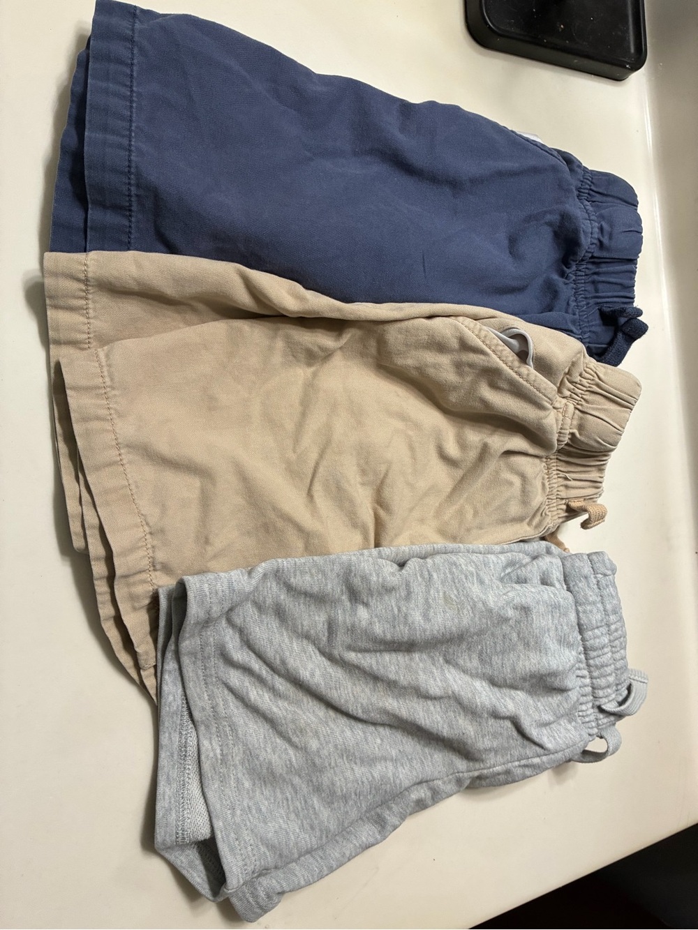 Everyday Kids Pull-On Shorts Set – Navy, Khaki, Heather Gray